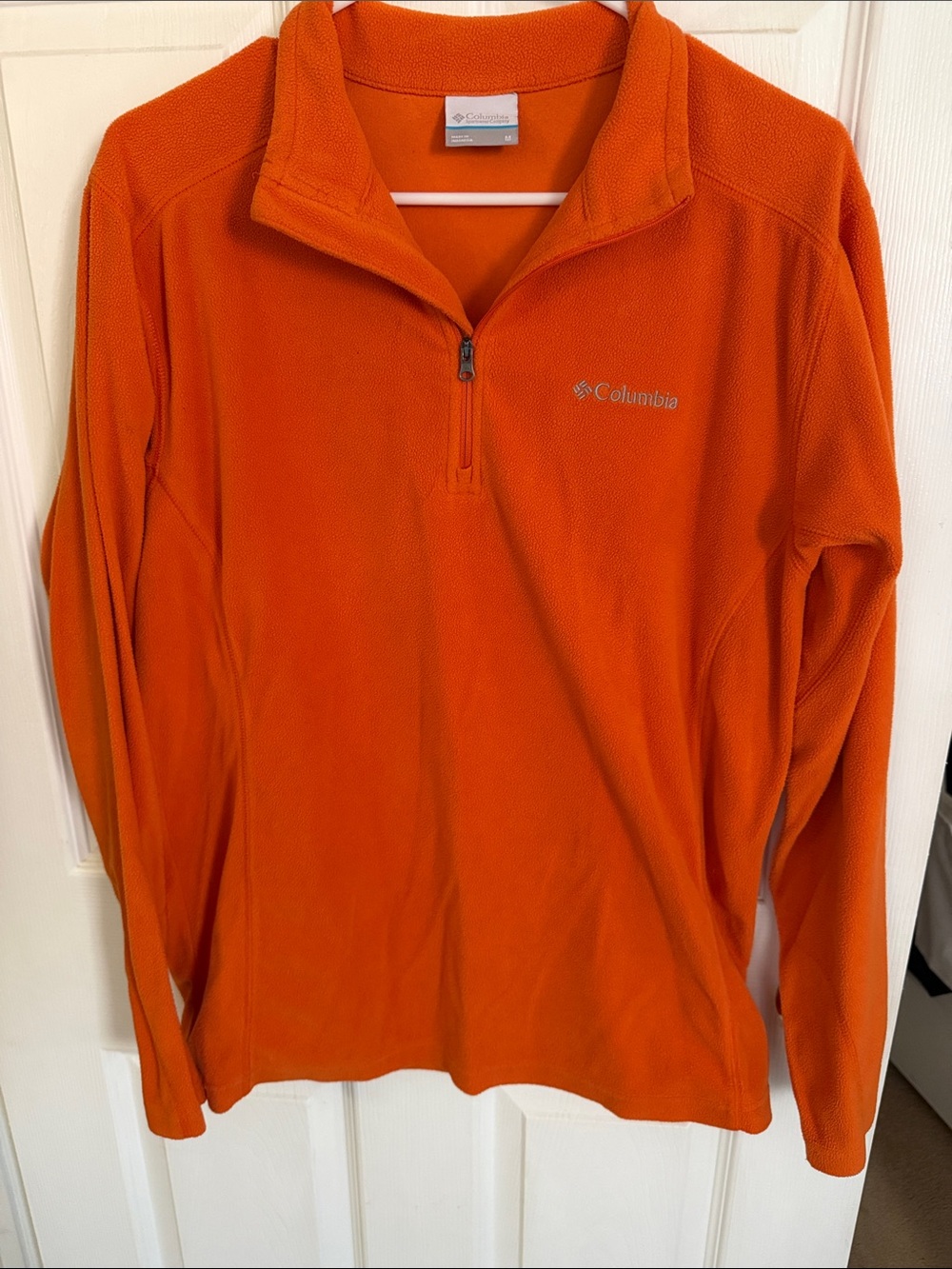 Columbia Men’s Orange Quarter-Zip Fleece Pullover